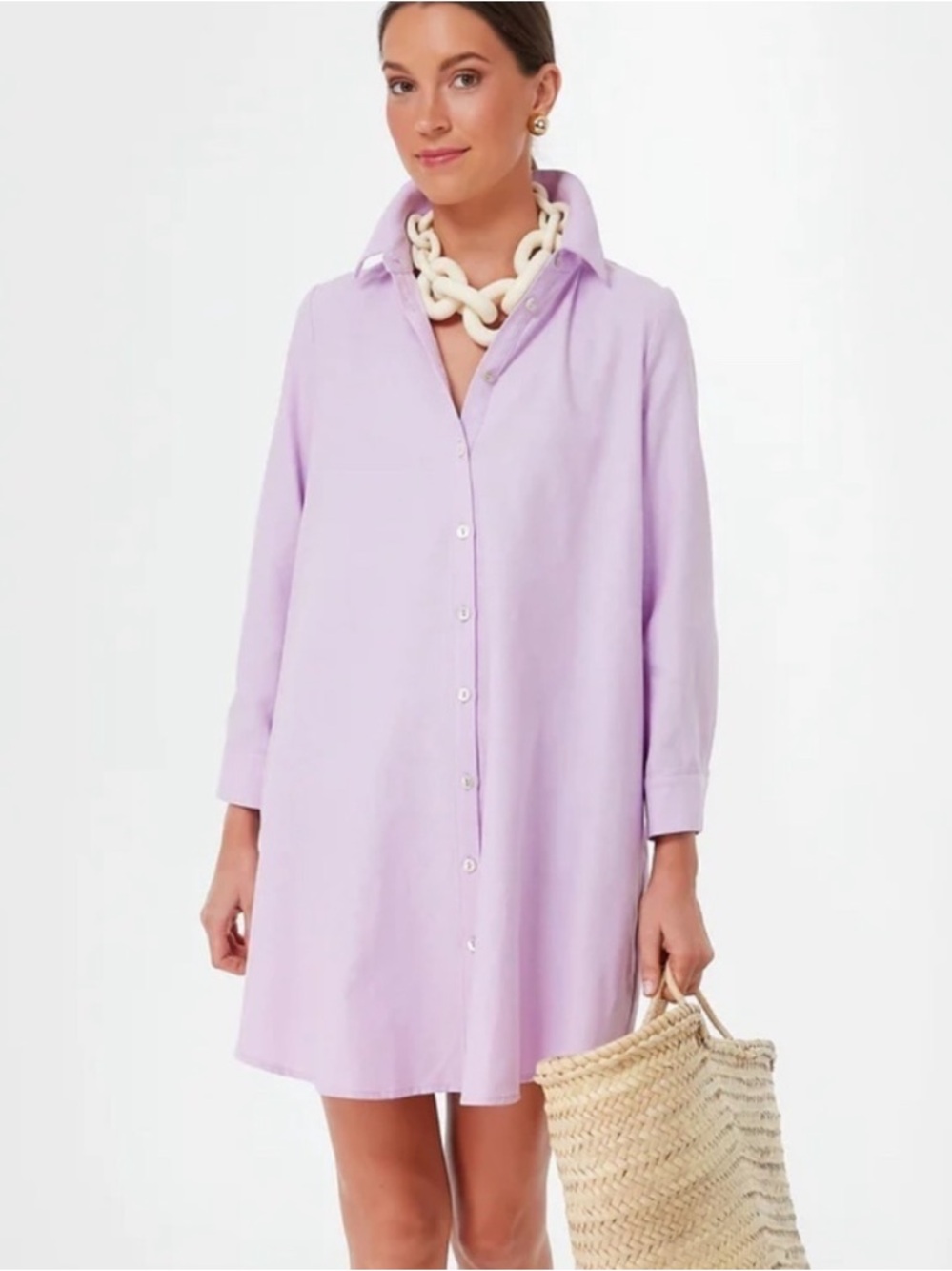 Tuckernuck Pomander Place Oxford Harris shirt dress, large
